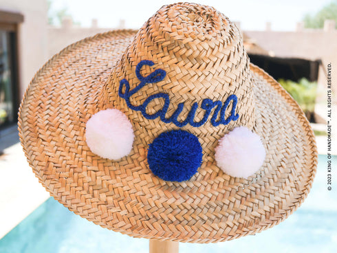 Beach Hat - Personalized Bride Hat - Bridesmaid Gift
